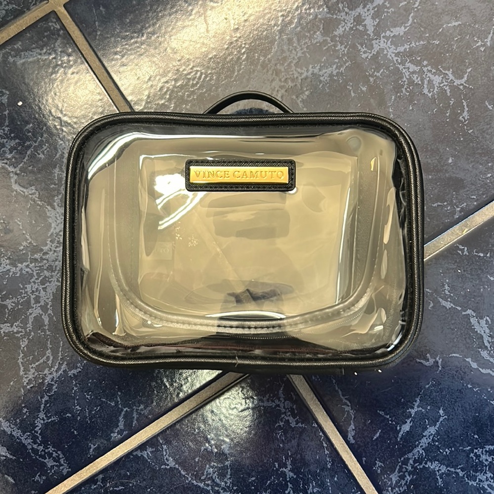 Black and clear toiletry bag